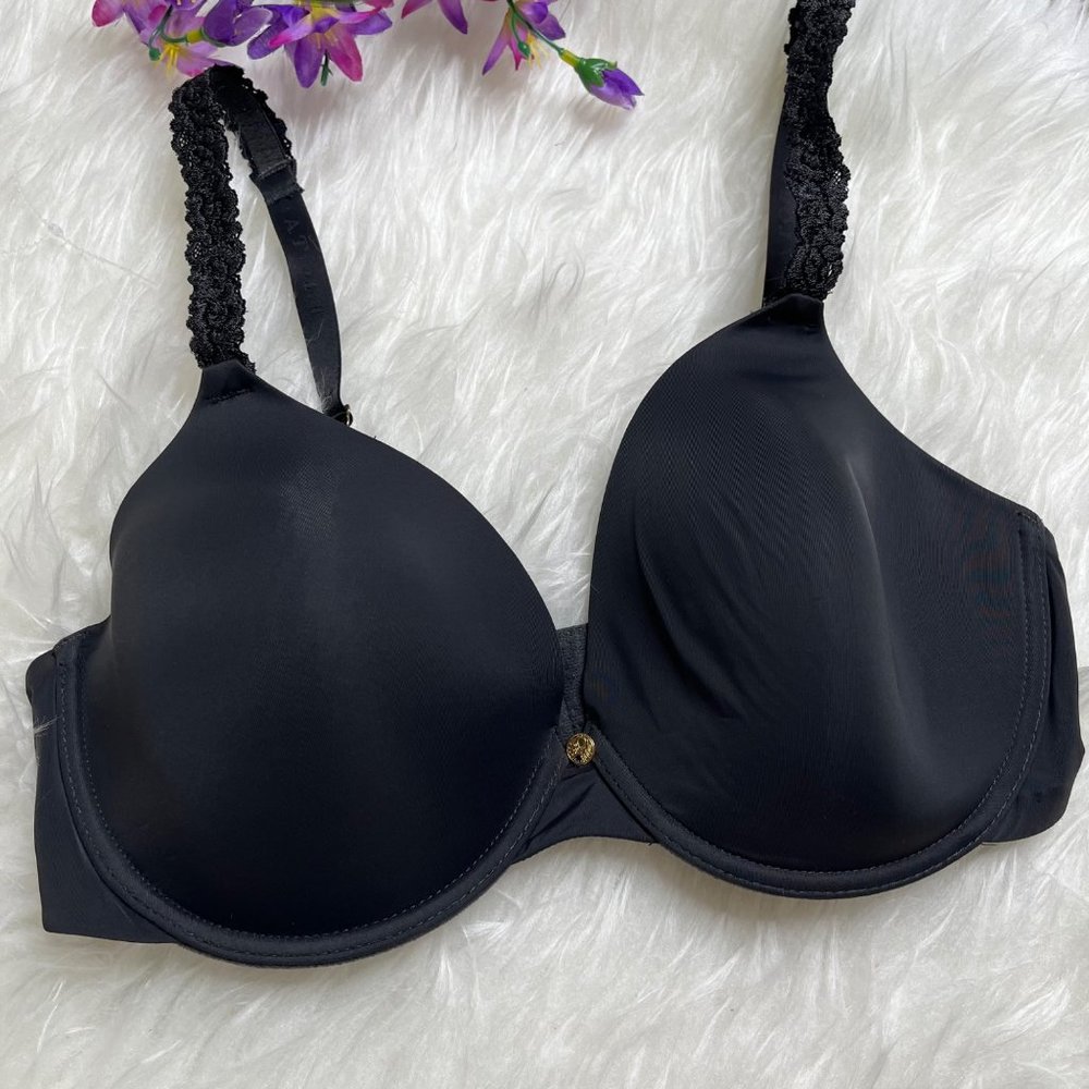 Natori Womens Size 32DD Black Rose Dream Underwire T-Shirt Bra